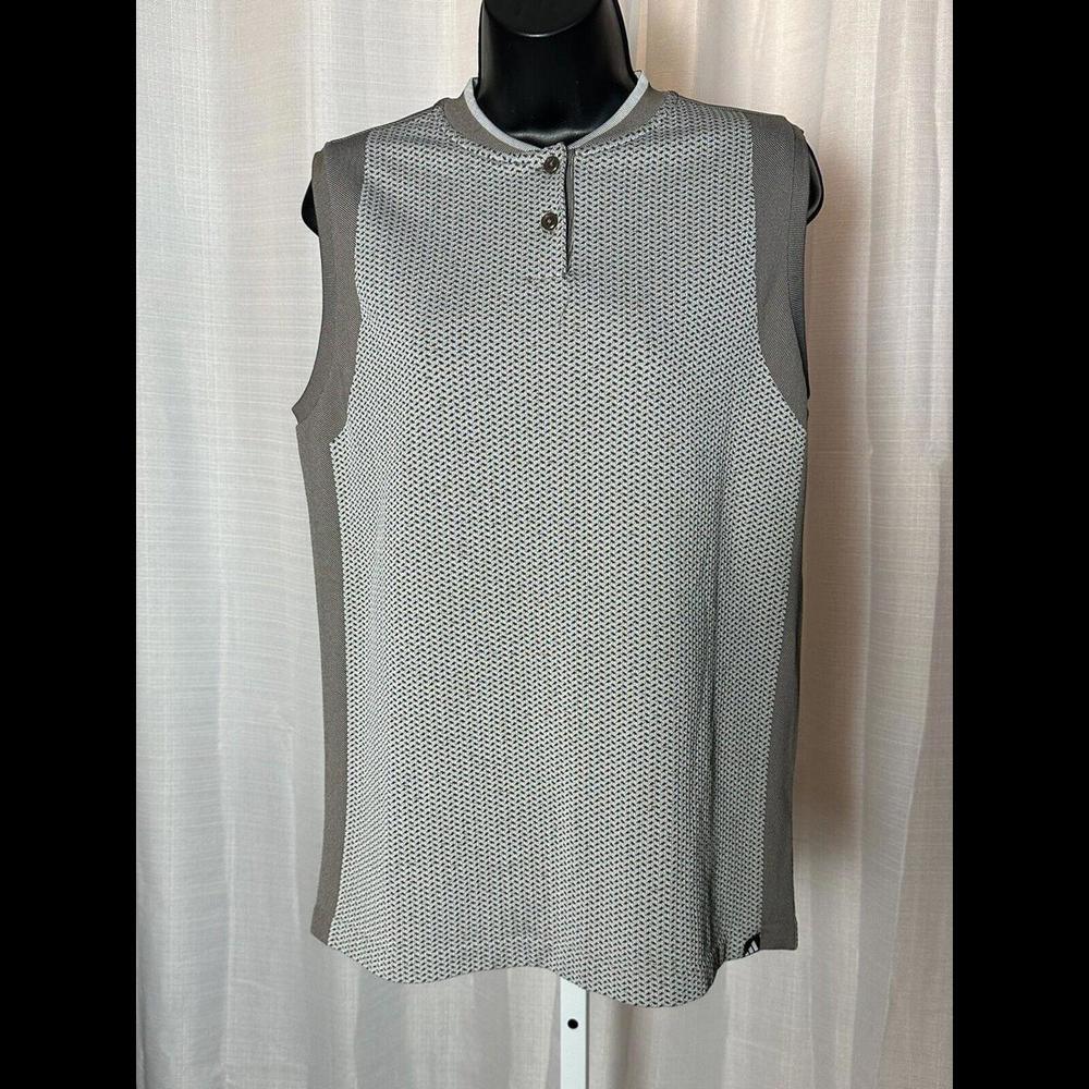 Women's adidas Ultimate365 Tour Sleeveless Primeknit Polo Earth Strata Size L